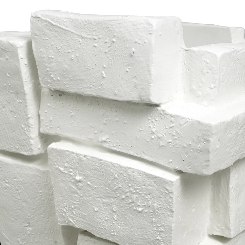 Jasper round metal flower pot tall