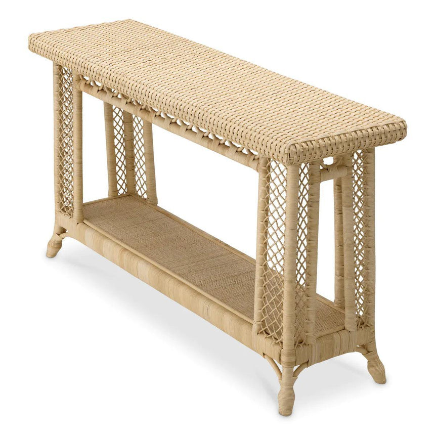 Saba rattan console table