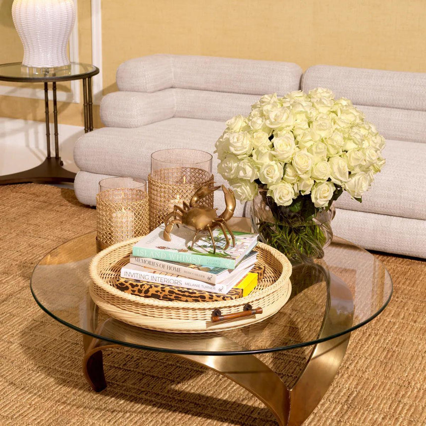 Soquel glass coffee table