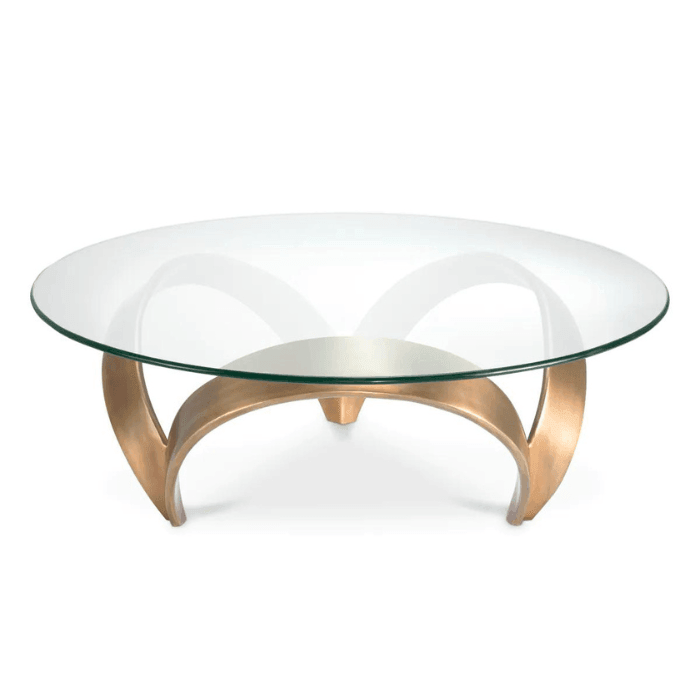 Soquel glass coffee table
