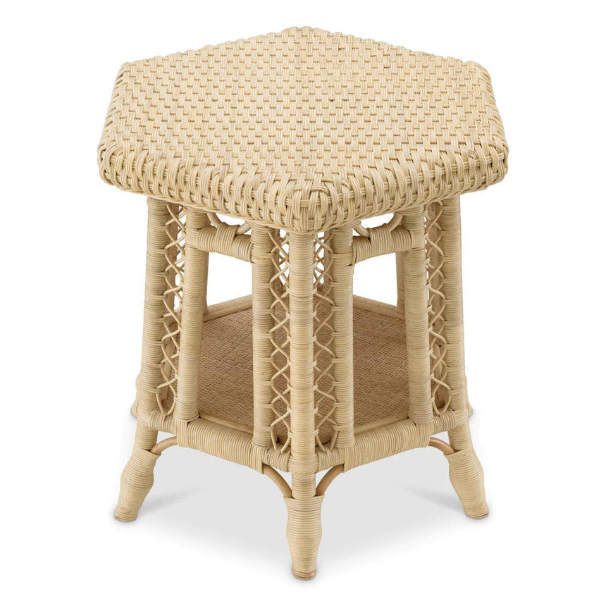 Saba rattan lerakóasztal 60x52
