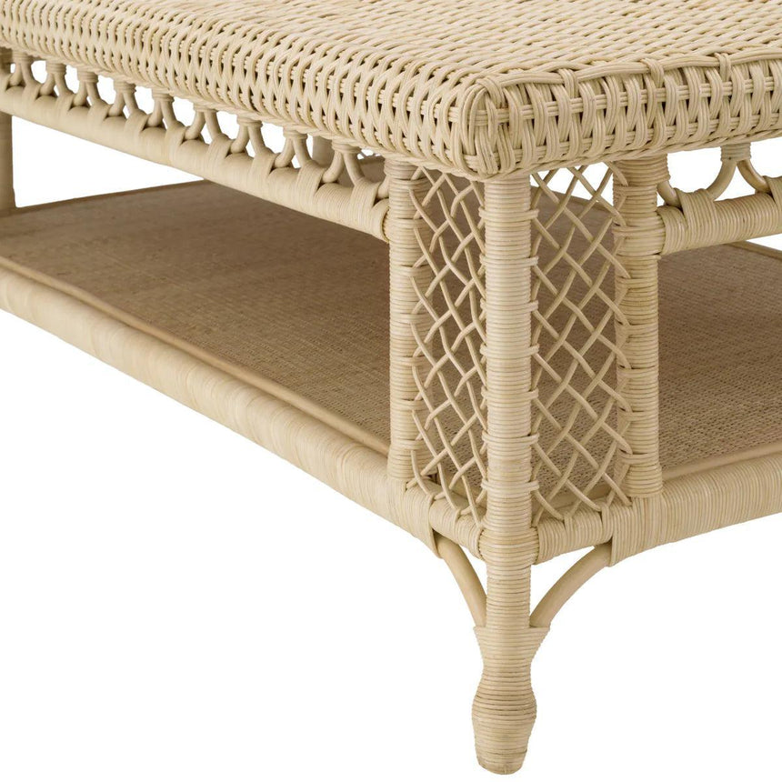 Saba rattan coffee table 140x79
