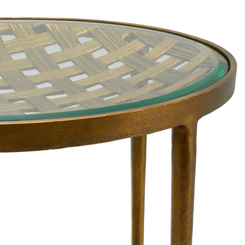 Sorrento glass side table