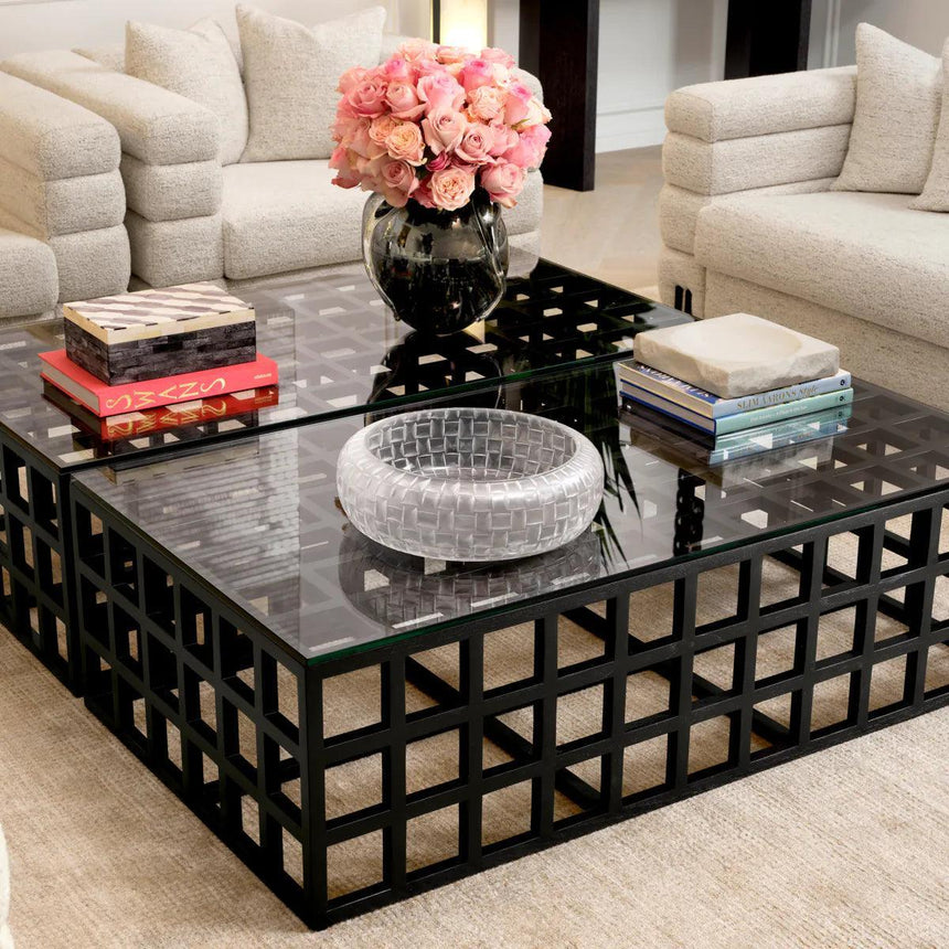 Cubico glass coffee table