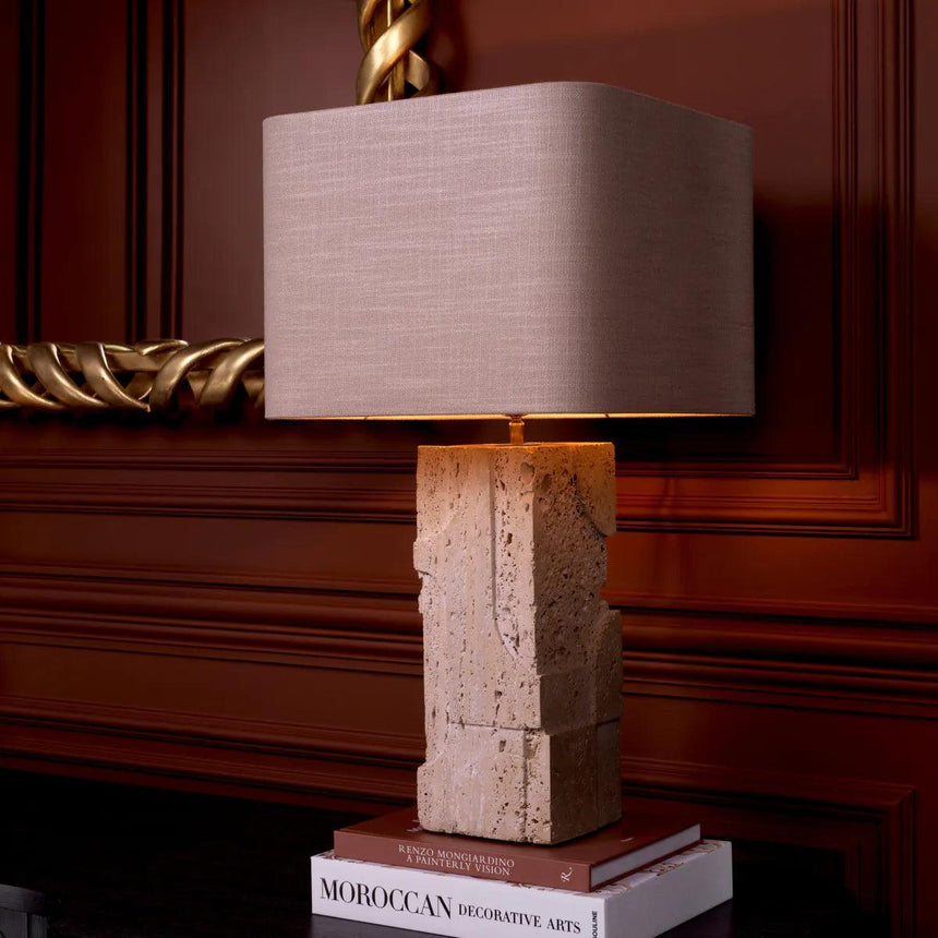Mazzini limestone table lamp