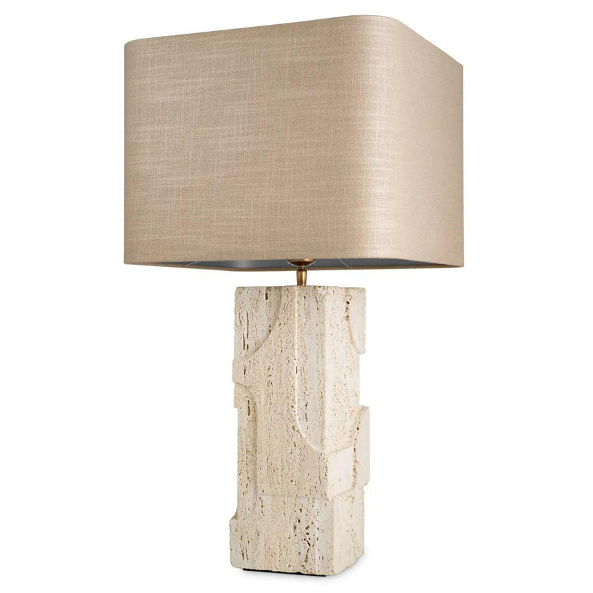 Mazzini limestone table lamp
