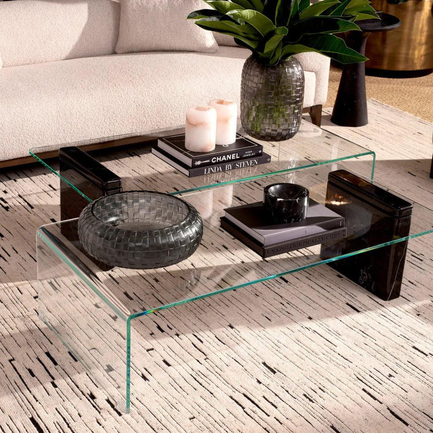 Stonecrest glass coffee table
