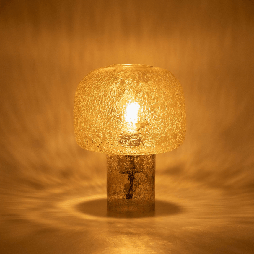 Mushroom glass table lamp