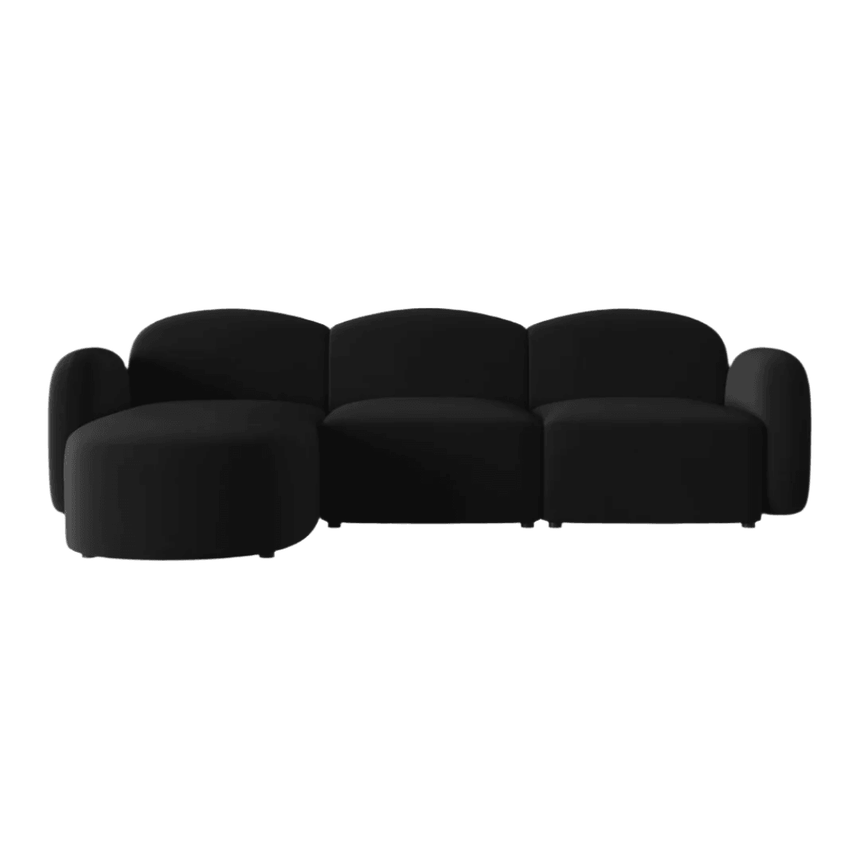 Blair left-hand velvet corner sofa 274x167
