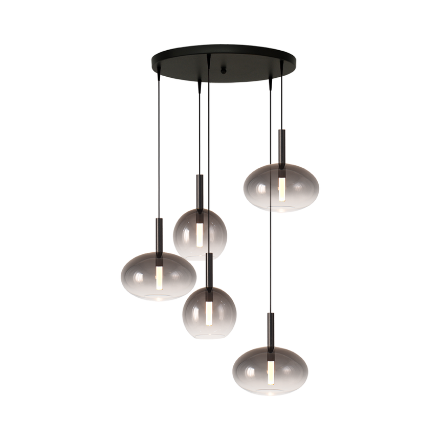 Lido világosszürke üveg függőlámpa