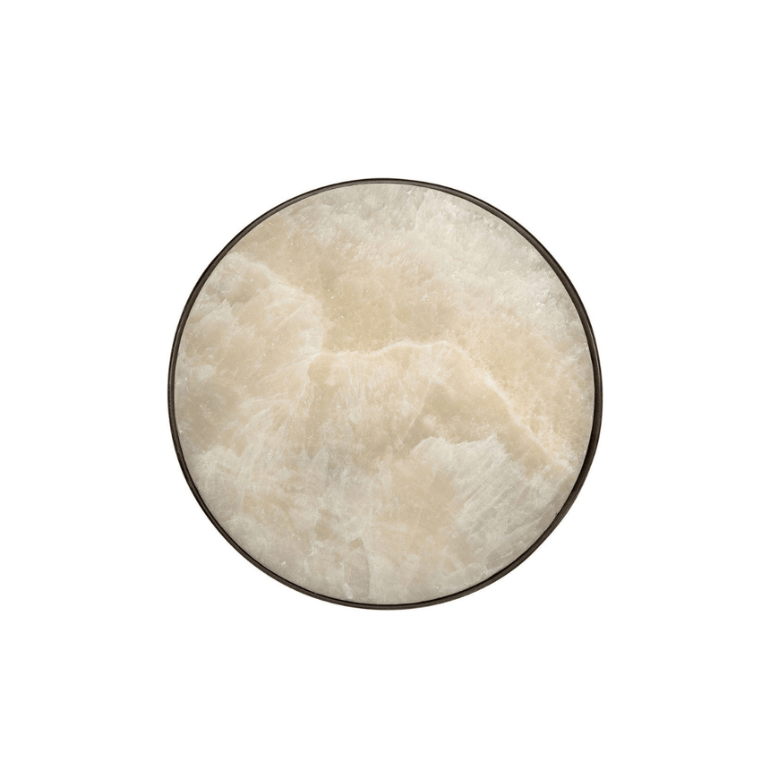 Onyx metal side table