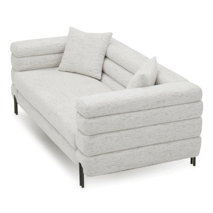 York 3-seater fabric sofa with bronze legs