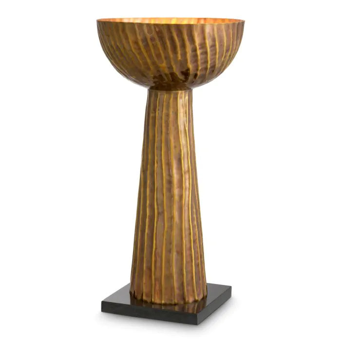 Jasper round metal flower pot medium