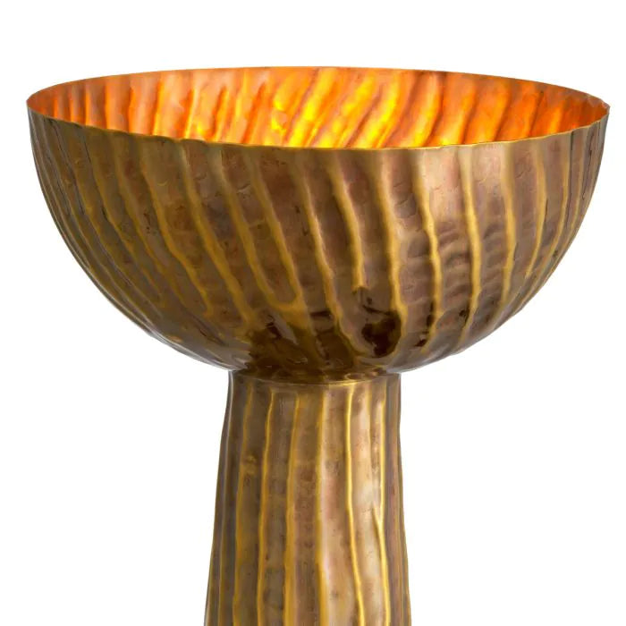 Jasper round metal flower pot medium