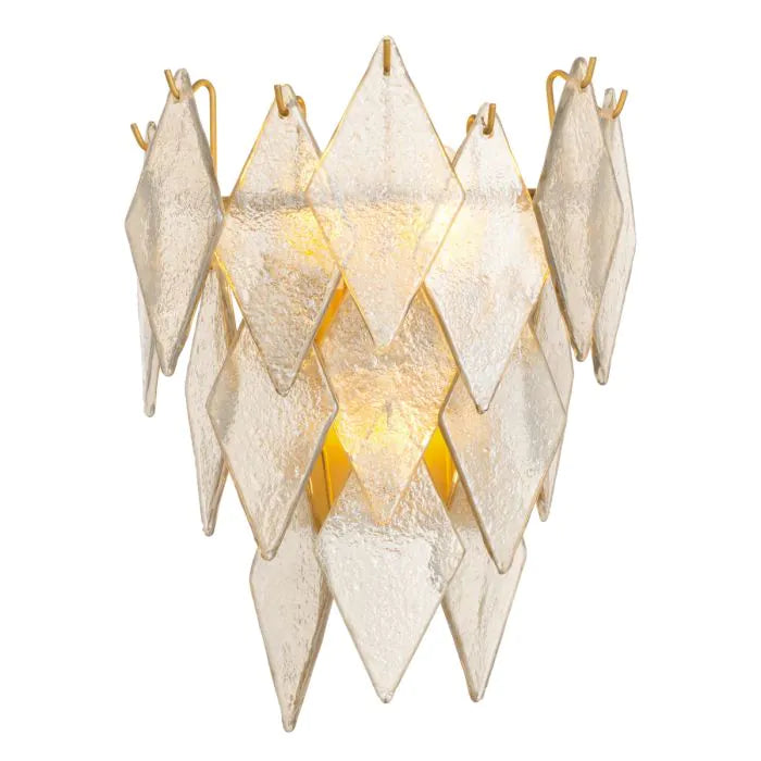 Rhombus glass wall lamp