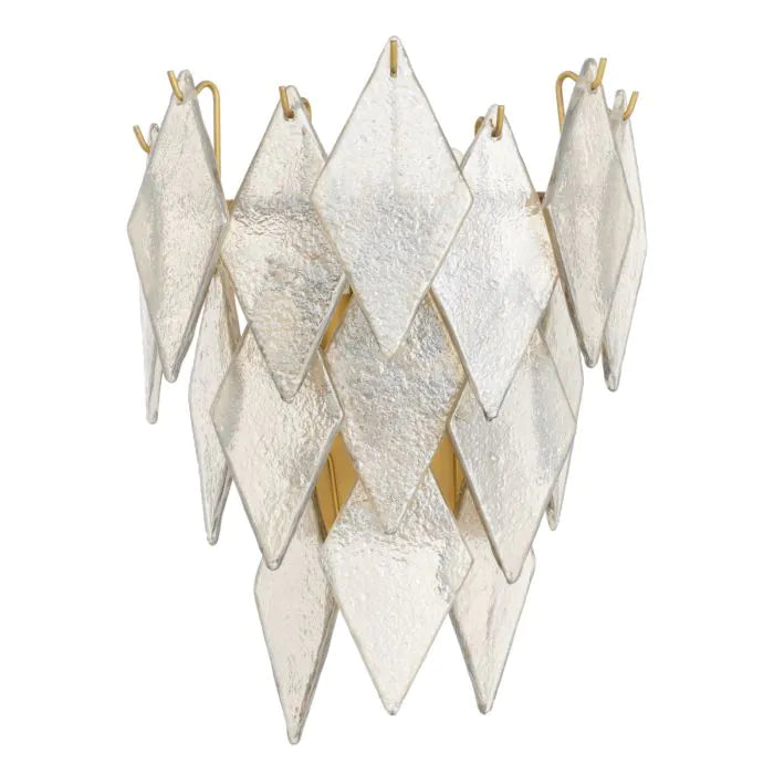 Rhombus glass wall lamp