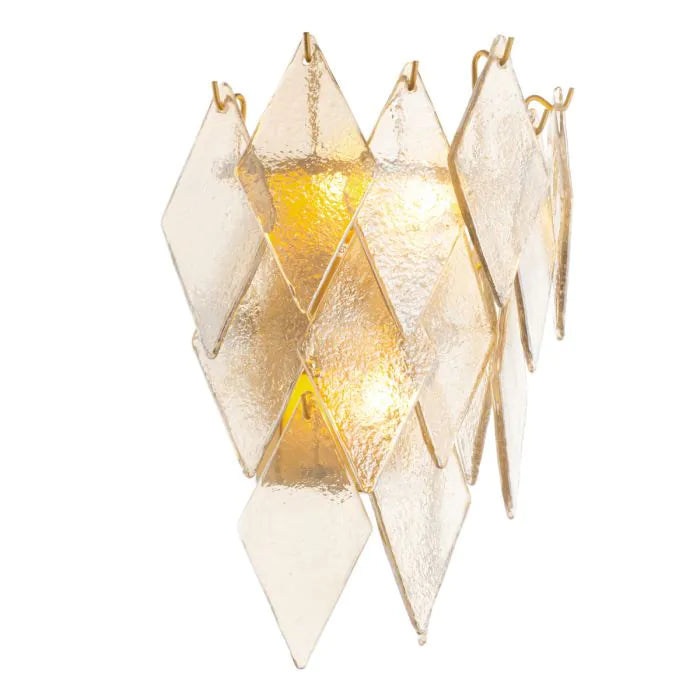 Rhombus glass wall lamp
