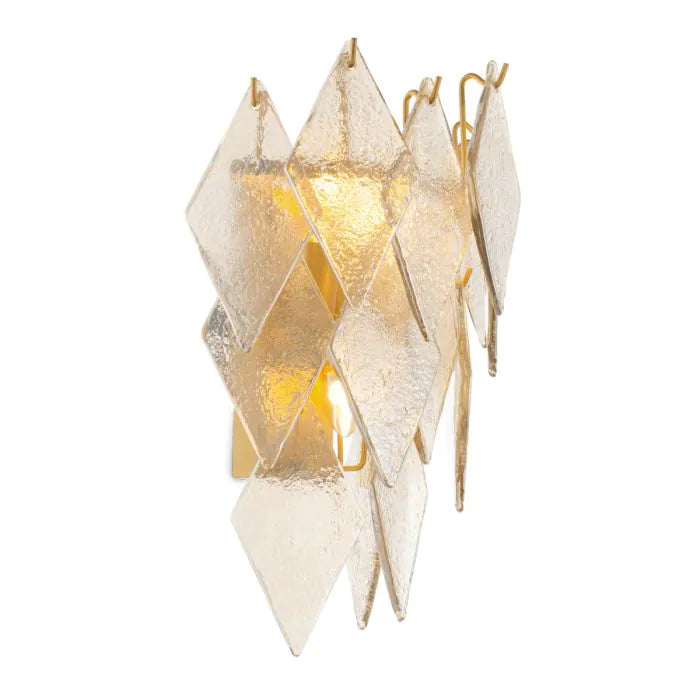 Rhombus glass wall lamp