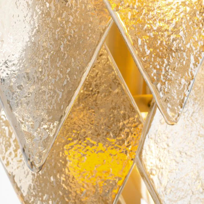 Rhombus glass wall lamp