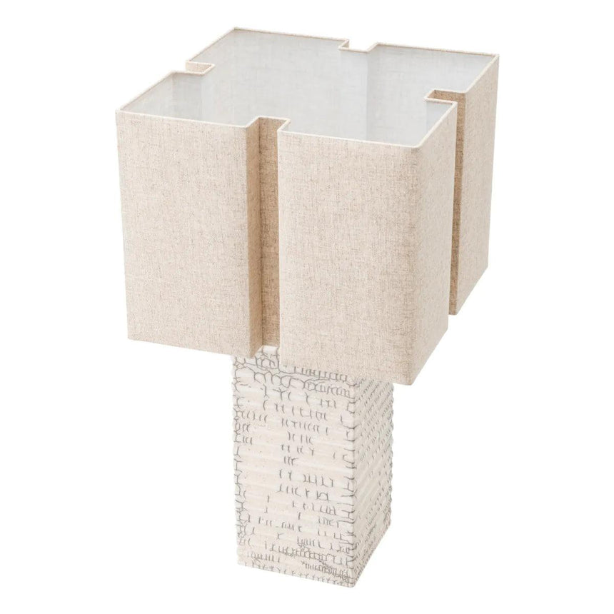 Division ceramic table lamp