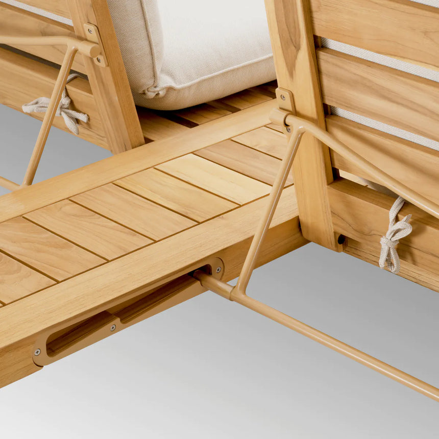 Weston wooden double sun lounger