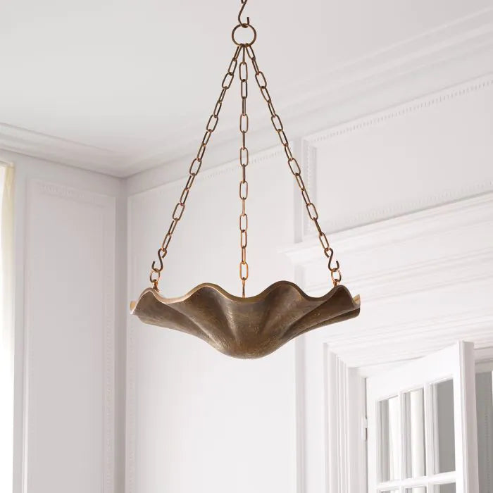 Jasper round metal flower pot medium