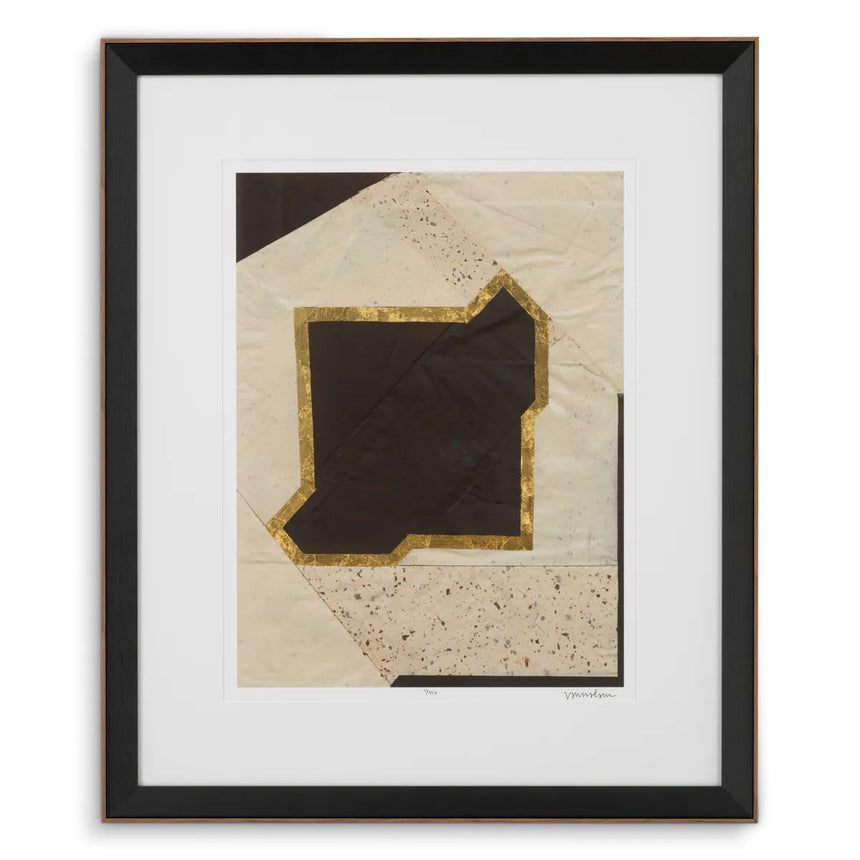 Print Creased Umber design wall art set