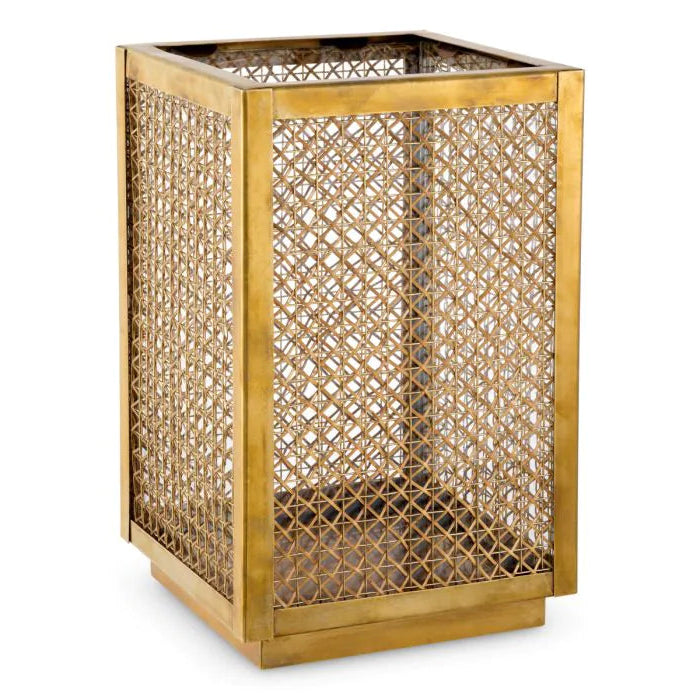 Jasper round metal flower pot medium