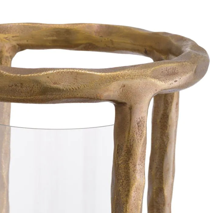 Jasper round metal flower pot medium