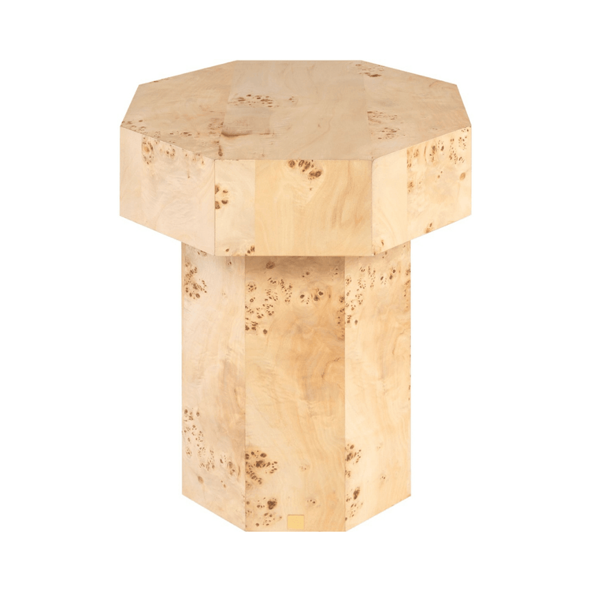 Baka limestone-effect side table