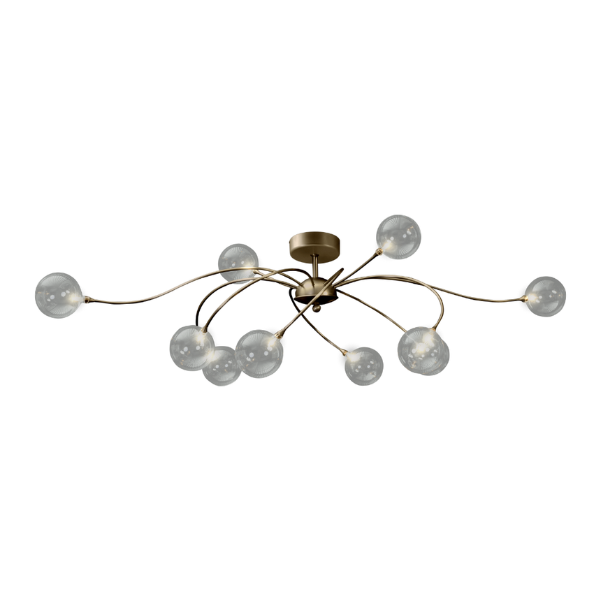 Molto üveg bronz csillár