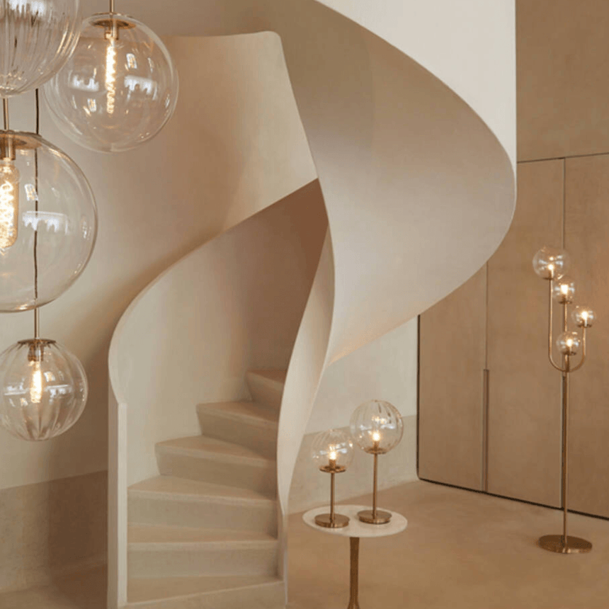 Magdala metal floor lamp 4 bulbs