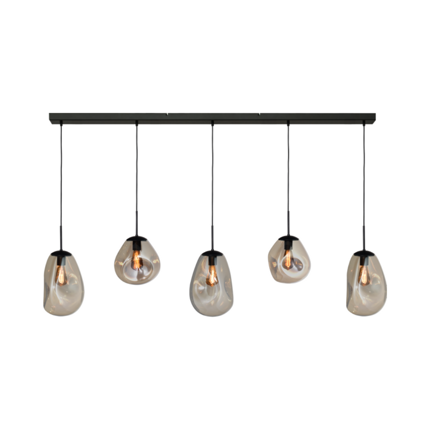 Lava 5 izzós arany üveg függőlámpa