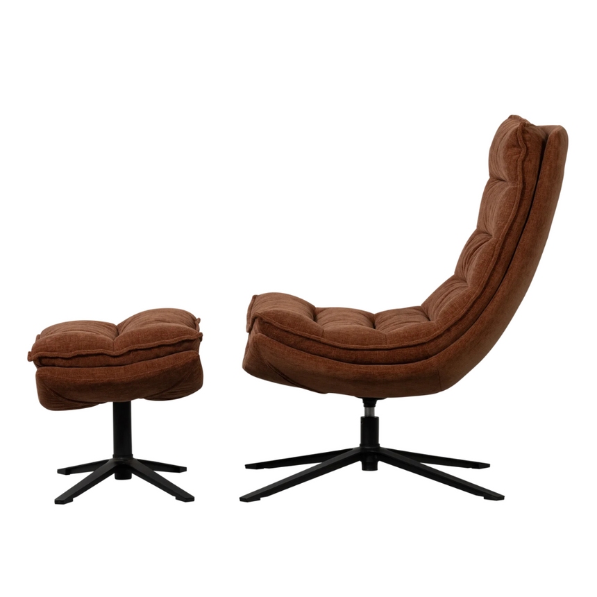 Kube szövet forgó fotel lábtartóval