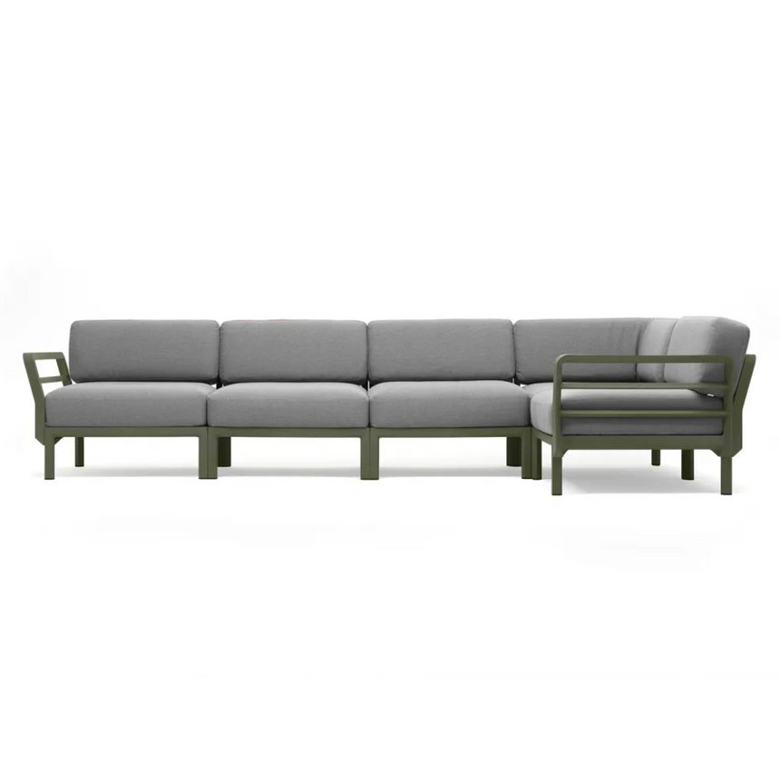 Nardi Maximo 5-seater fabric garden sofa with cactus frame