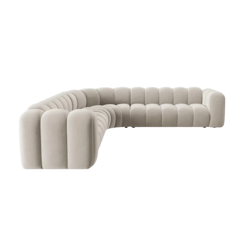 Lupine right-hand velvet corner sofa 288x175