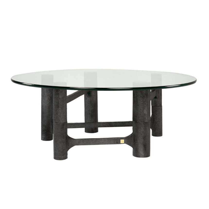 Shad glass coffee table Ø110