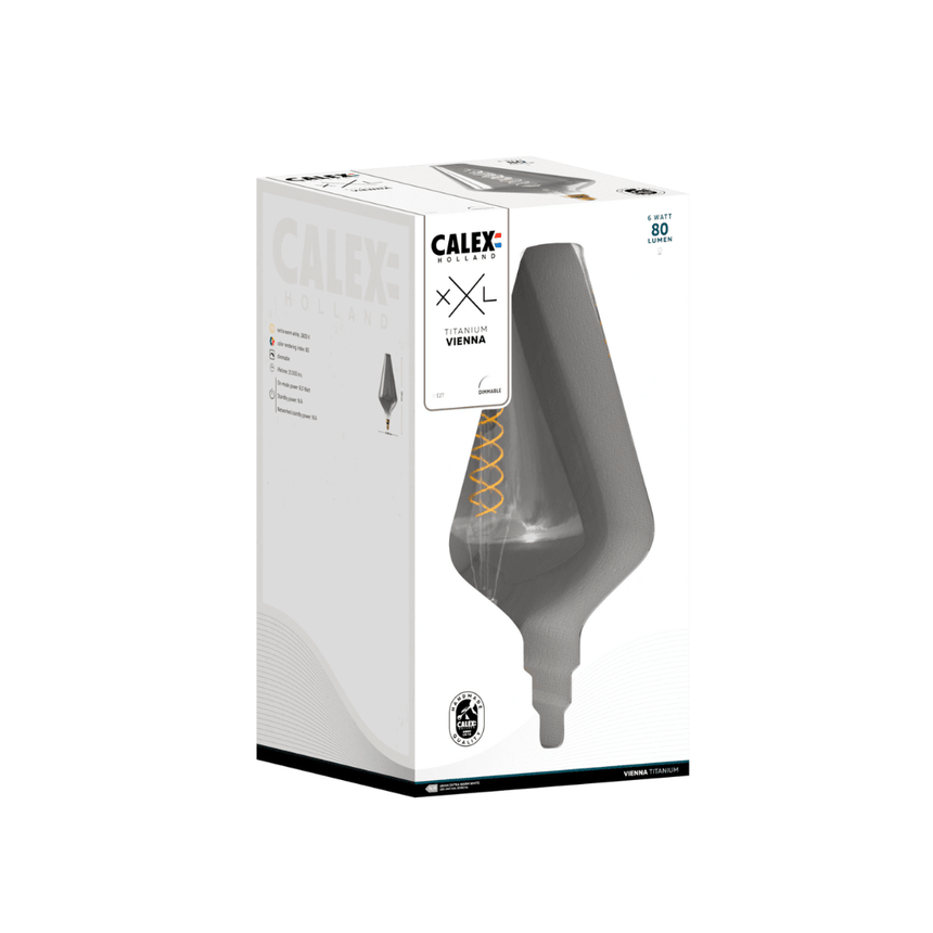 Vienna Titanium Double spiral bulb, LED E27