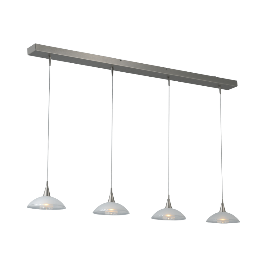 Melani üveg nikkel függőlámpa