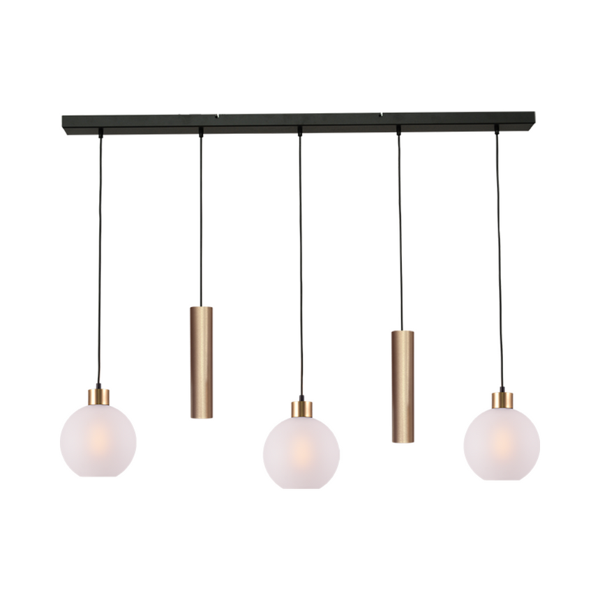 Lazise fehér üveg függőlámpa arany foglalattal