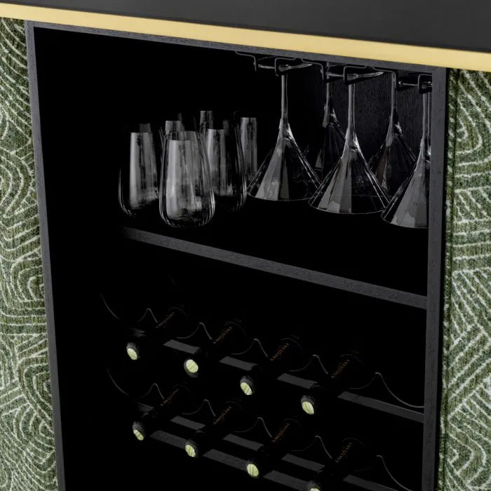 Matthew bárpult– Luxus bársony és szálcsiszolt sárgaréz