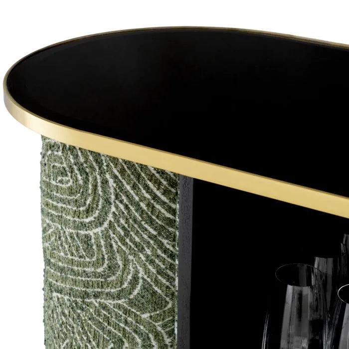 Matthew bárpult– Luxus bársony és szálcsiszolt sárgaréz