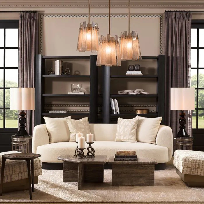 Ciro L dohányzóasztal – Exkluzív ezüst travertin