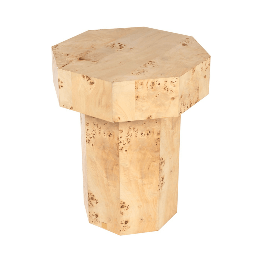 Baka limestone-effect side table