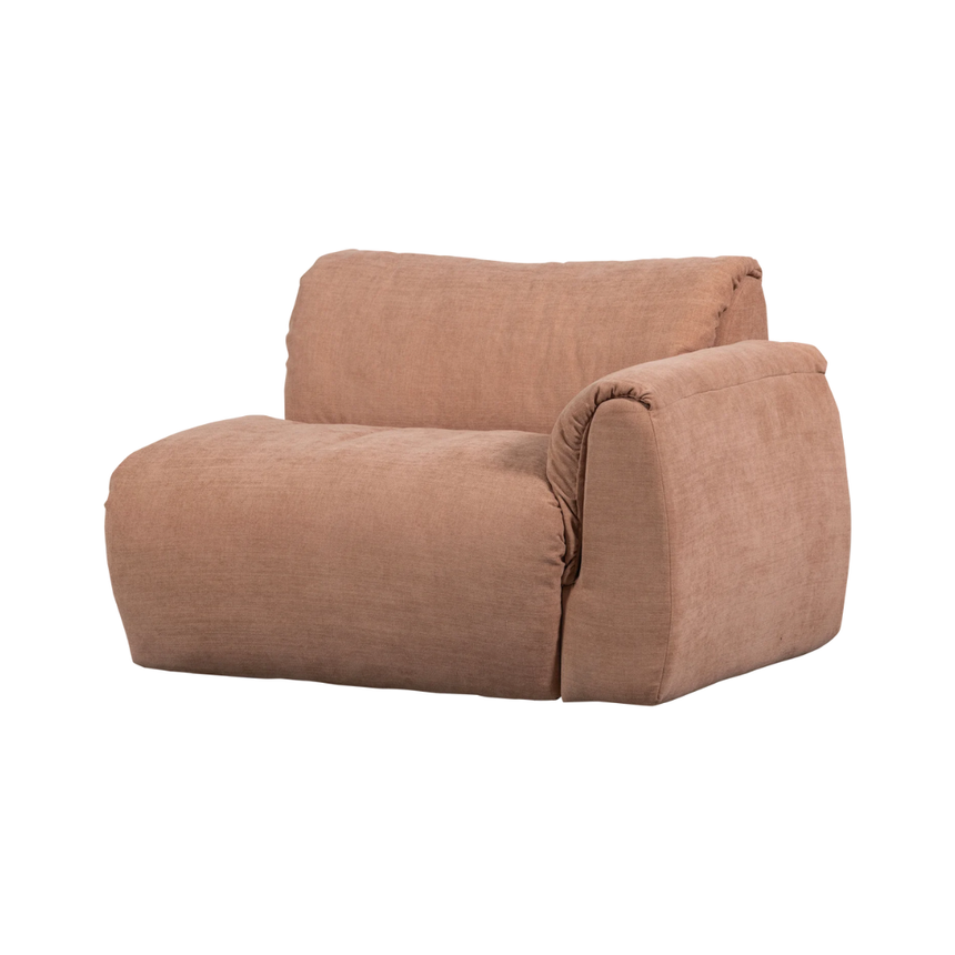 Baggy right-hand woven chenille sofa element