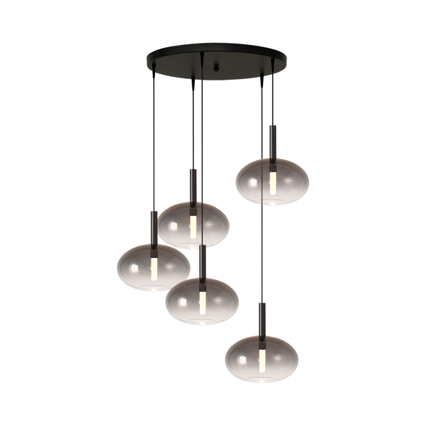 Lido világosszürke üveg függőlámpa