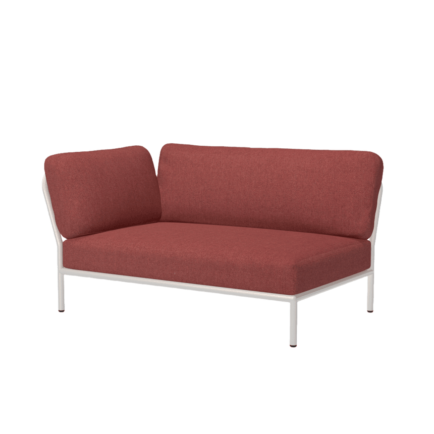 LEVEL balos szövet sarokkanapé fehér lábbal - Dutch Home