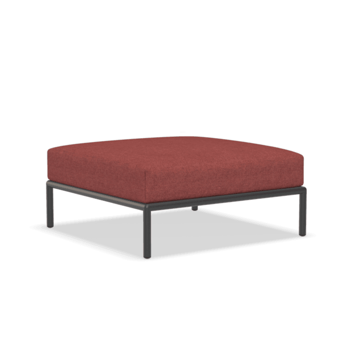 LEVEL szövet ottomán fekete lábbal - Dutch Home