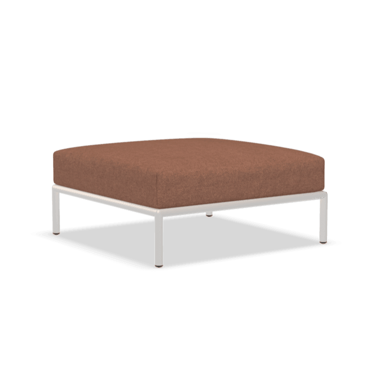 LEVEL szövet ottomán fehér lábbal - Dutch Home