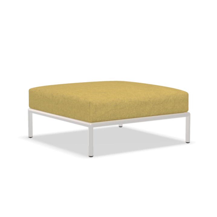 LEVEL szövet ottomán fehér lábbal - Dutch Home